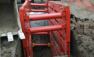 drive boxes trenching and shoring