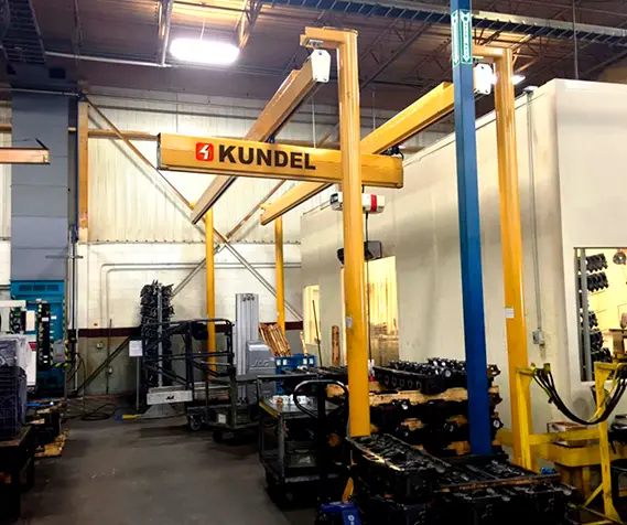 Kundel overhead crane in industrial warehouse